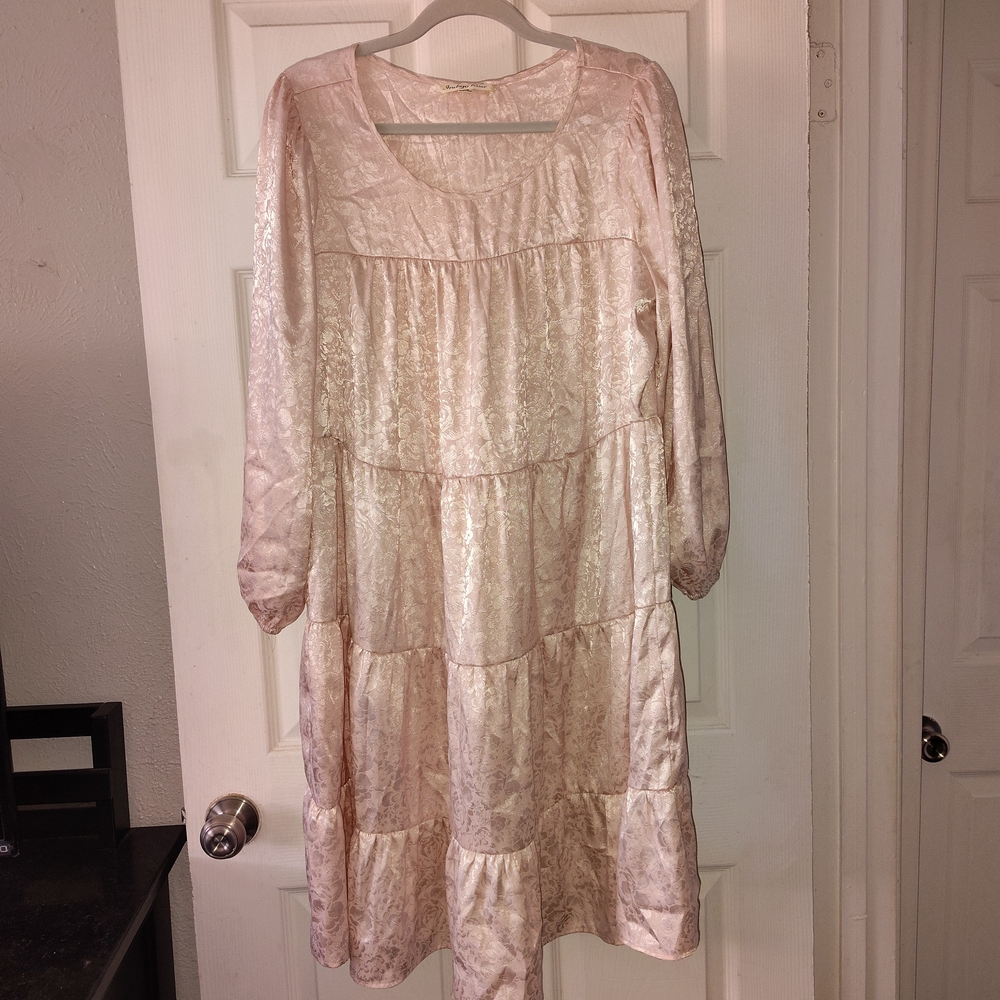 Indigo Cream Satin Robe